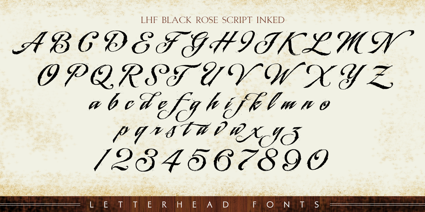 Пример шрифта LHF Black Rose Script #4
